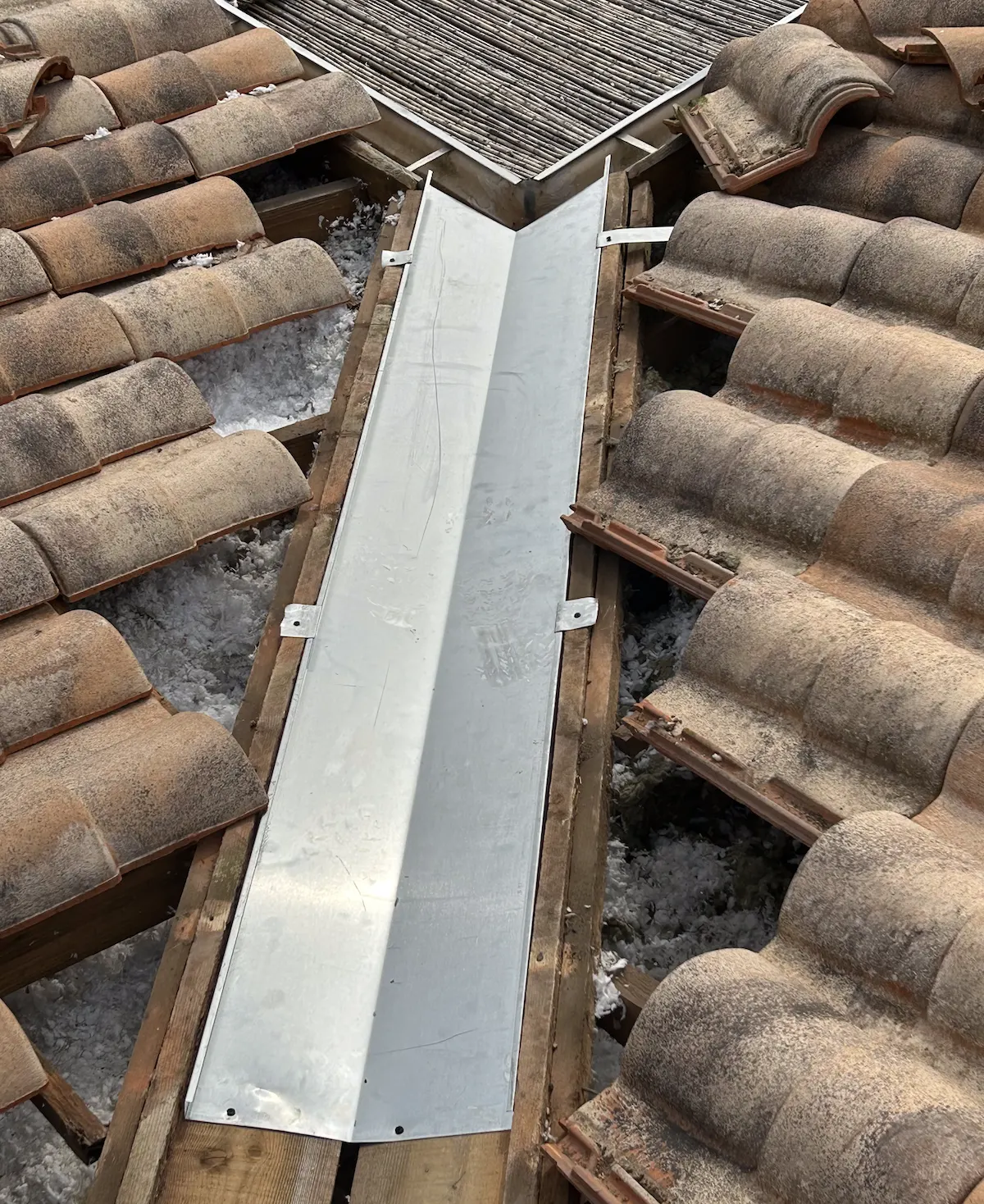 Remplacement de noue en zinc — étape 1