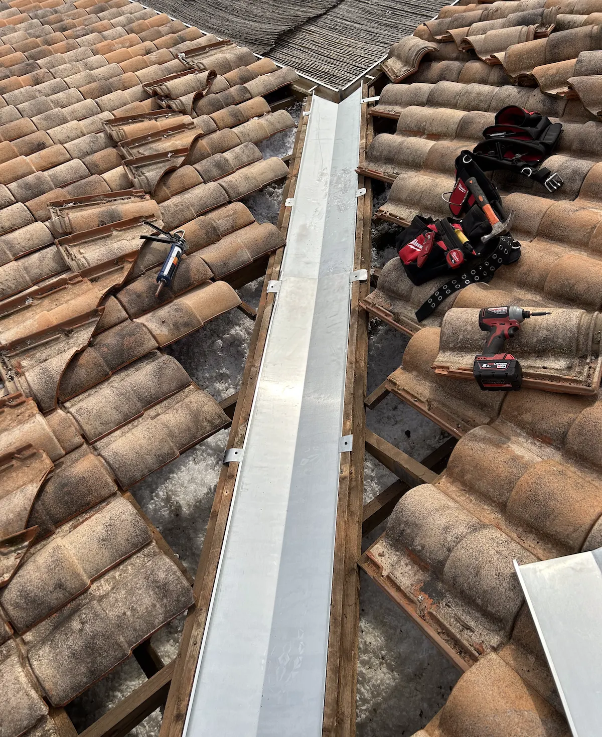 Remplacement de noue en zinc — étape 2